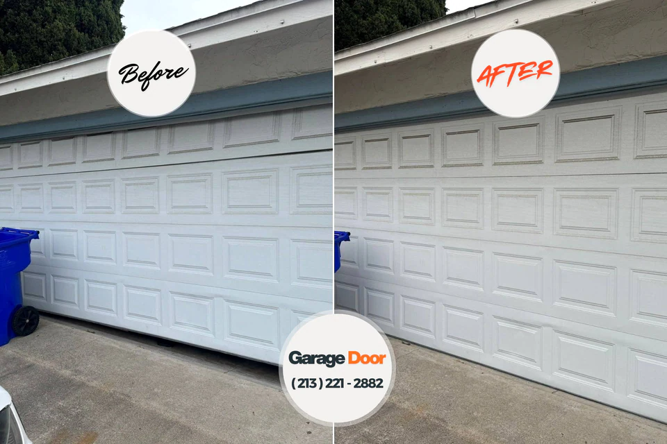 Before and after: garage door company Pittsville, MD
